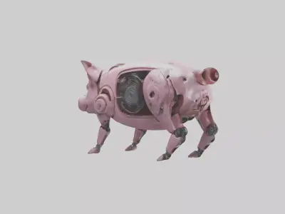 Robot version of a pig model 3D model