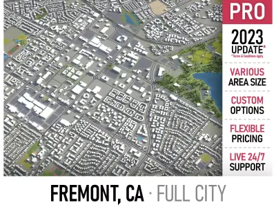 Fremont - California Low-poly 3D model