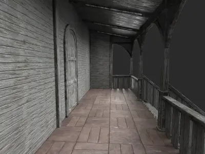 Old Abandoned House 5 3D model