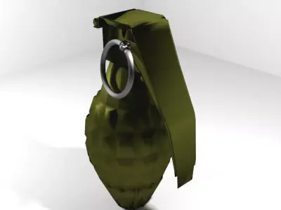 Hand Grenade Fragmentation Pineapple Shape 3D model