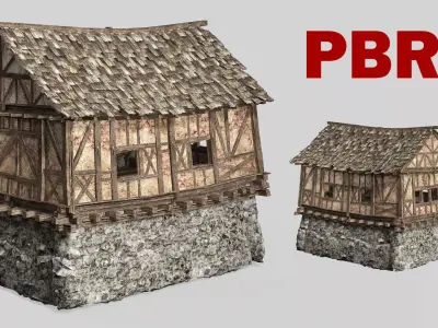 Thatch Hut House 09 For Games and Films 3D Model Low-poly 3D model