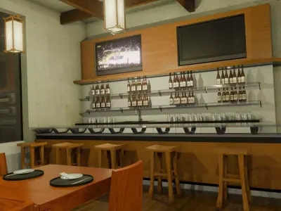 Asian or Japanese Restaurant - game-ready Low-poly 3D model