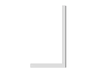 Concrete L Block Retaining Wall Height 200 cm Length 99 cm L-Sha 3D model