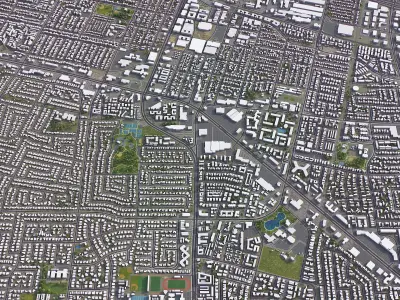 Sunnyvale Low-poly 3D model