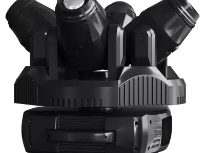 Soft theater farm with lighting equipment Low-poly 3D model