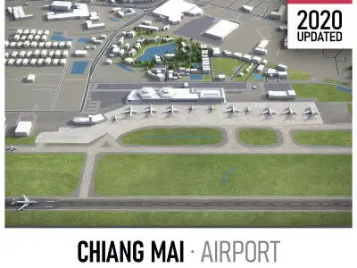 Chiang Mai International Airport - CNX Low-poly 3D model