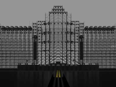 Stage infrastructure design 3D model 3D model