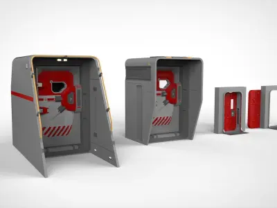 Sci fi door 12 3D model
