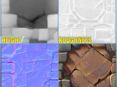  Stylized Wall Seamless Texture Texture purchase