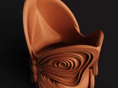 Butterfly Wing Artistic Vase -  Aesthetic Flower Pot - Planter 3D print model