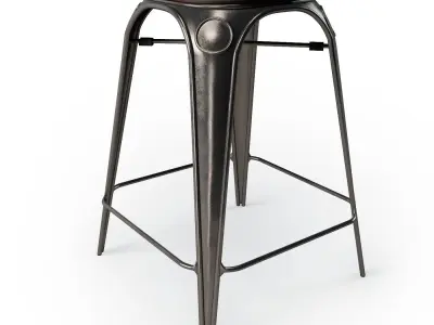 Louix chair High and stool 3D model