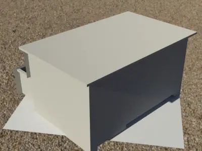 Metal Desk 1 3D model