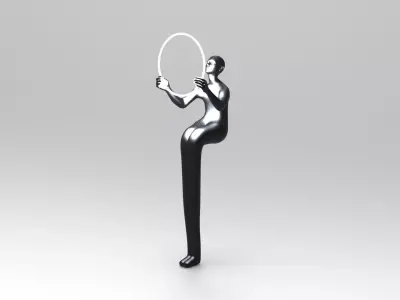 man sculpture lamp  3D print model