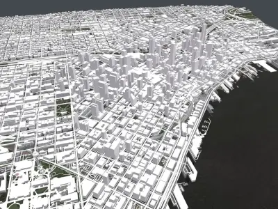 Cityscape  Seattle Pacific Northwest region Washington USA  3D model