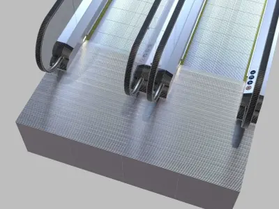 Horizontal Autowalk LMSRP-1400 Lowpoly Low-poly 3D model