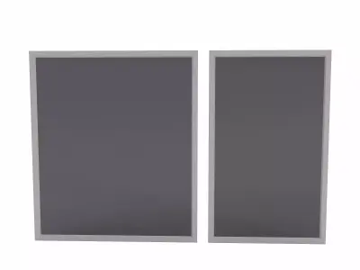 Big window lowpoly 3d model Free low-poly 3D model