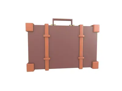 Briefcase v1 001 Low-poly 3D model