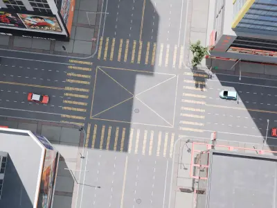 Hong Kong City Low-poly 3D model