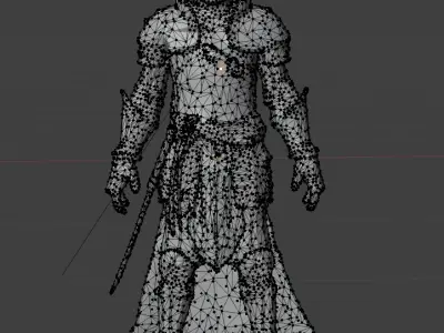 Young stylized knight Free 3D model