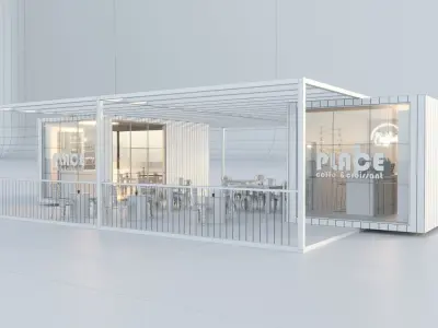 Module house cafe 2x 3D model