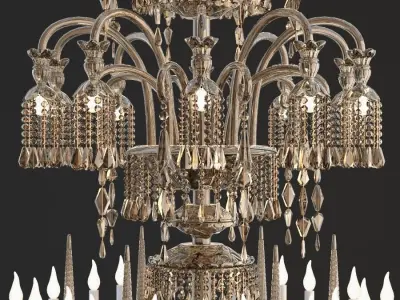 Baccarat chandelier 3D model