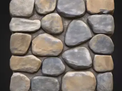 Rustic Wall Floor Surfaces Collection Low Poly Texture