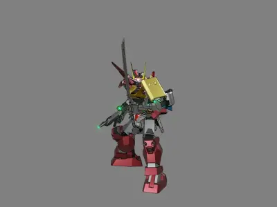 Attacker Gundam 4 A 3D model