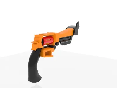 sci-fi gun 3D model 8