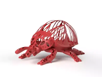 Ladybird Dust Voronoi Low-poly 3D model
