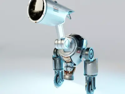 Robot Sci-Fi name code E-Y-E 3D model