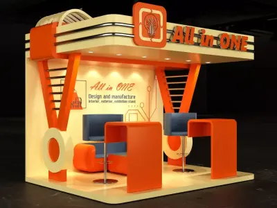 exhibition stand 3D model
