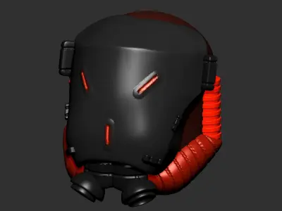 High quality scifi helmet high poly sculpt 3d printable 3D model purchase