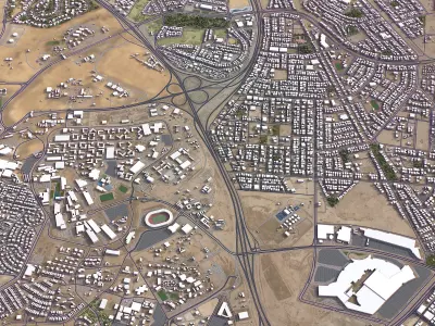 Dhahran Low-poly 3D model