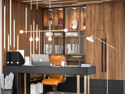 Workplace set pc gaming desk 3D Model Pack