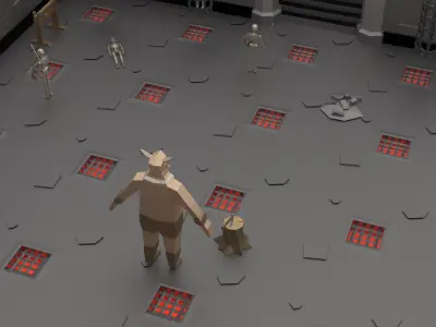 Hells castle Low-poly 3D model