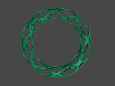 Bracelet style Voronoi green 3D print model