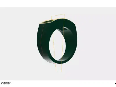 Men Ring with a Baguette Cut Center Stone 3D print model
