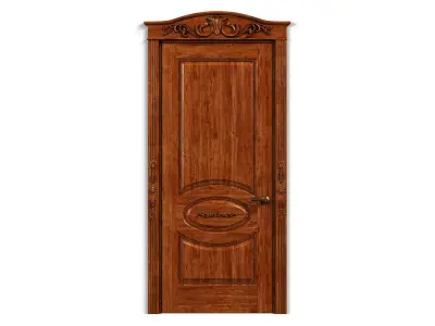 Door0029 ornate wooden door 3D model