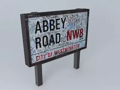 Abbey Road NW8 Sign 3D model