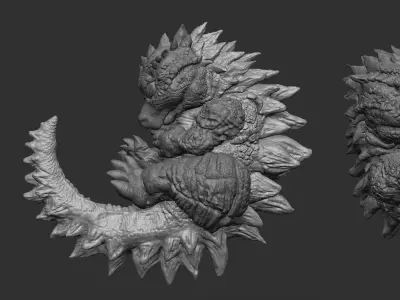 BABY GODZILLA LIGHT 3D print model