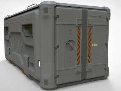 sci fi Cargo Container 2 3D model