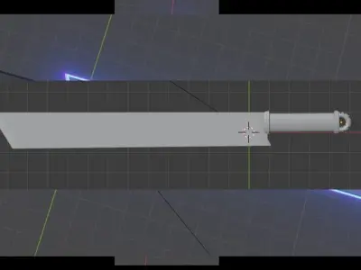 Sword Sci-Fi knife roboting energy robot Low-poly 3D model