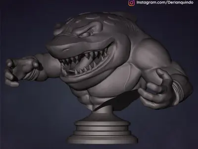 Street Sharks Bust Collection 3D Model Pack