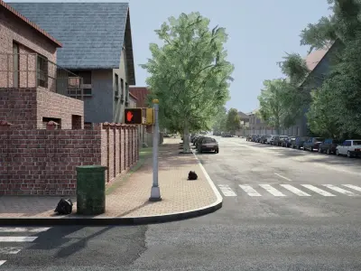 Realistic City District R1-R30 3D model