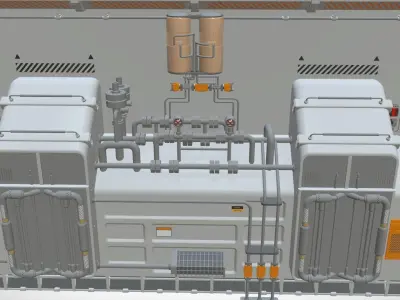 sci-fi Architecture kitbash 30 3D model