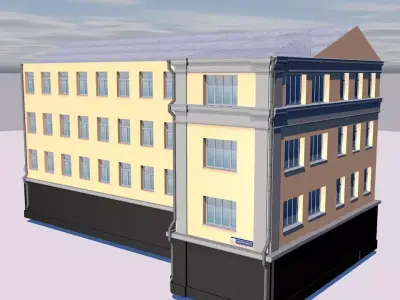 Prison office building 3D model