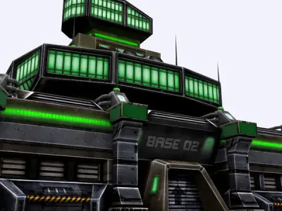 3DRT - Command Center  Low-poly 3D model