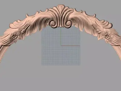 Photo frame 3D relief models STL Files used for CNC Router E629 3D model
