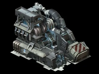 Machinery - Spacecraft - Functional Objects 011 3D model