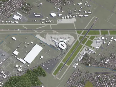 Birmingham Airport Low-poly 3D model